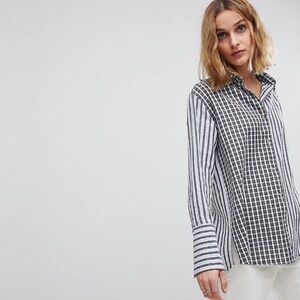 Reclaimed Vintage Mixed Print Oversized Shirt